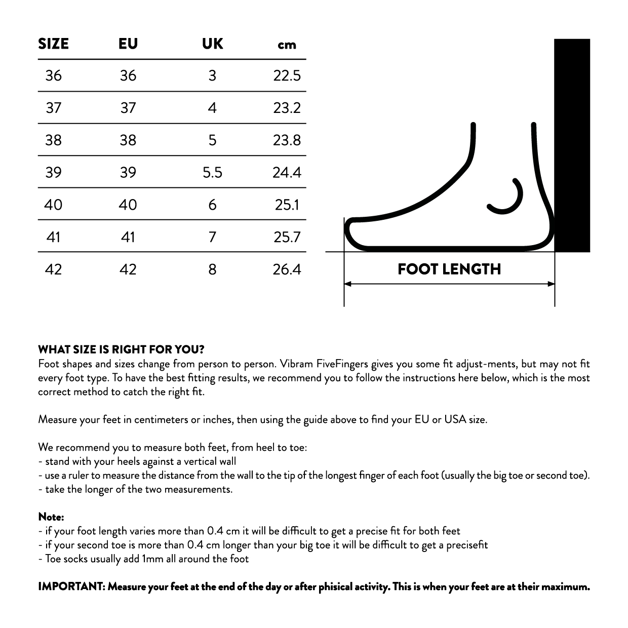 0202010 ultimate vff size chart women