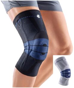 Bauerfeind Genutrain - Aktiivipolvituki: musta/sin tai sin/harmaa